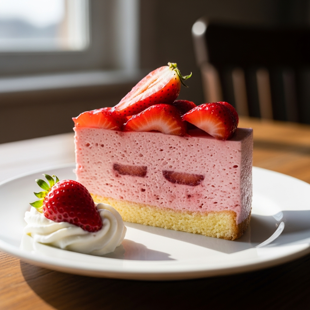 Easy Strawberry Mousse Cake Recipe (No Gelatin Required)