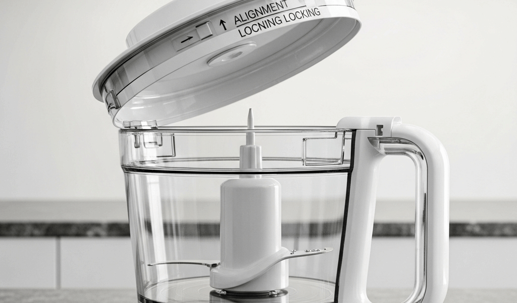 food processor with clear bowl and white lid sitting on gran 20260527 065723
